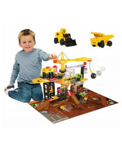 Dickie Toys Construction Playset - anleggsplass med maskiner og heisekran 203729010