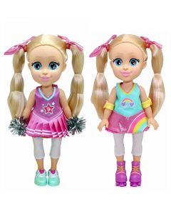 Love Diana Doll Mashup Cheerleader to Roller Skater dukke med to antrekk i ett - 33 cm 20503