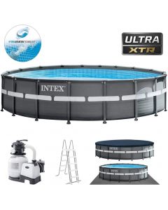 Intex Ultra XTR rammebasseng 26 423 liter - med sandfilterpumpe - 7900 liter pr time - 549 x 132 cm 26330NP