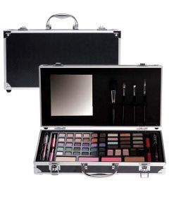 Casuelle make-up koffert - sort med innhold
