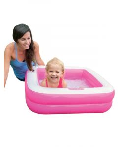 Intex Play Box Pool - oppblåsbart barnebasseng - 57 liter - rosa 57100NP
