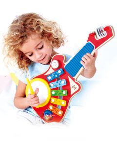 Hape 6-i-1 gitar for barn - musikkleke med 6 instrumenter 5937