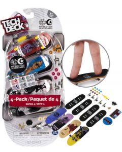 Tech Deck mini skateboard 4-pack - multipack med brett, skruer og hjul 6028815