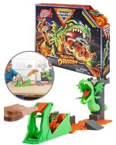 Monster Jam 1:64 Dueling Dragon Stunt Playset - utskytningsrampe med Monster Truck, drage og tårn 6063919