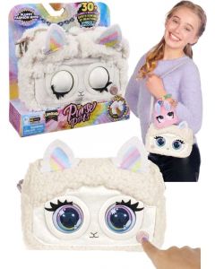 Purse Pets Fluffy Series - Llama - väska med 30 ljud och reaktioner - ögon som blinkar 6064117