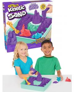 Kinetic Sand sandkasse med former og 454 g lilla sand 6067477