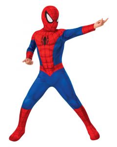 SpiderMan kostyme - 5-6 år - 116 cm - heldrakt og maske 701826M