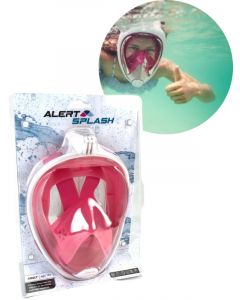 Alert Splash rosa dykkermaske spm dekker hele ansiktet - Large/X-large