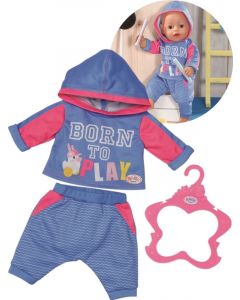 BABY Born joggedress til dukke 43 cm - blå 830109