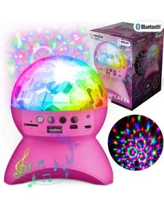 PartyFun Lights Bluetooth Party Speaker - høyttaler med RGB-lys - rosa 86478