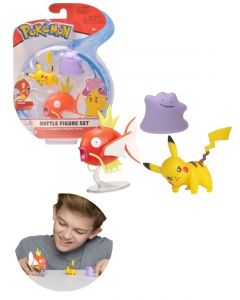 Pokemon Battle Figure 3 pack figurset - Ditto, Pikachu og Magikarp 97690