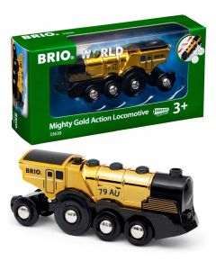 BRIO Mighty Gold Action batteridrevet lokomotiv - som kjører selv 33630