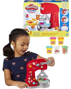Play Doh Kitchen Creations Magical Mixer lekesett - kjøkkenmaskin med 5 bokser leire F4718