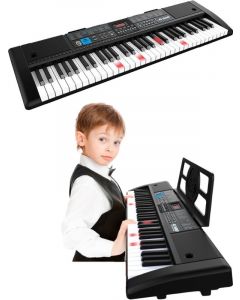 iDance Keyboard med innebyggde demo-sanger og rytmer - 61 tangenter med lysveiledning G-500(BK)