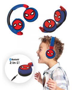Lexibook SpiderMan trådløse hodetelefoner til barn med bluetooth - opptil 4 timers batteri-tid - HPBT010SP