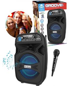 iDance Groove 114-MK2 karaoke høyttaler med bluetooth og LED-lys - svart Groove-114MK2(BK)