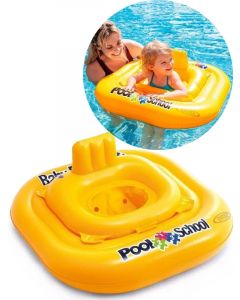 Intex Deluxe Baby Float Pool School Step 1 - gul firkantet babyring 1-2 år - 79 cm 56587EU