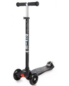 Micro Maxi Black T-bar - sparkesykkel med 3 hjul 5-12 år MM0015