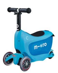 Micro Mini2go Deluxe Blue - sparkesykkel med oppbevaring MMD030