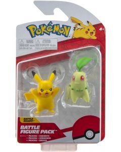 Pokemon Battle Figure 2-pack figurer 5 cm - Chikorita och Pikachu PKW0139