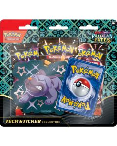Pokemon TCG: Scarlet and Violet 4.5 Paldean Fates Tech Sticker Blister Maschiff - 3 boosterpakker og klistremerke POK85613