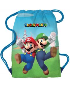 Super Mario gympåse med blått snöre - Mario och Luigi SUMA7241