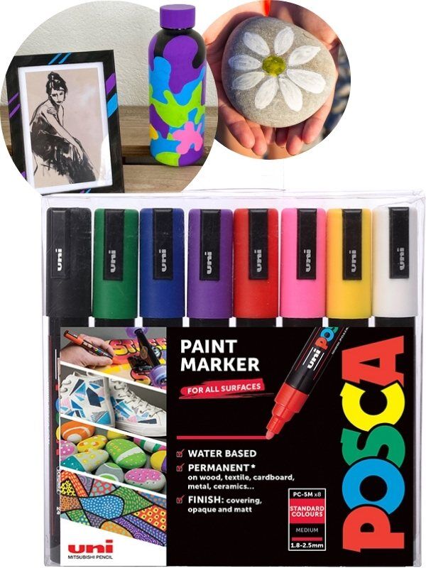 POSCA PC-5M Standard vannbaserte tusjer 1,8-2,5 mm