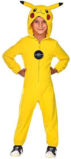 Pokemon Pikachu maskeradkläder - 9 år - 134 cm - heldräkt med luva