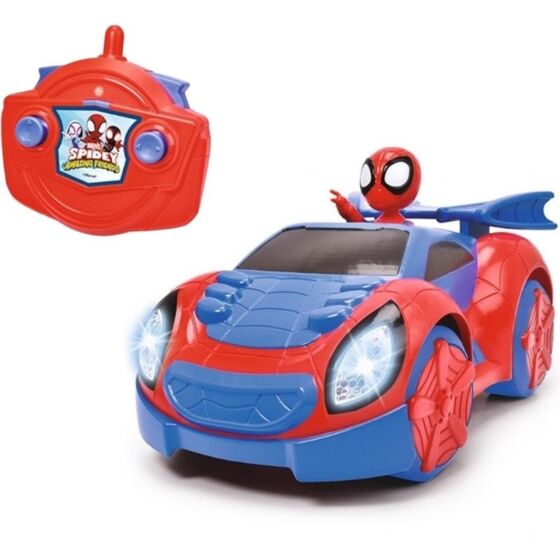 Spidey and His Amazing Friends RC Web Racer radiostyrd bil med ljus och fjärrkontroll