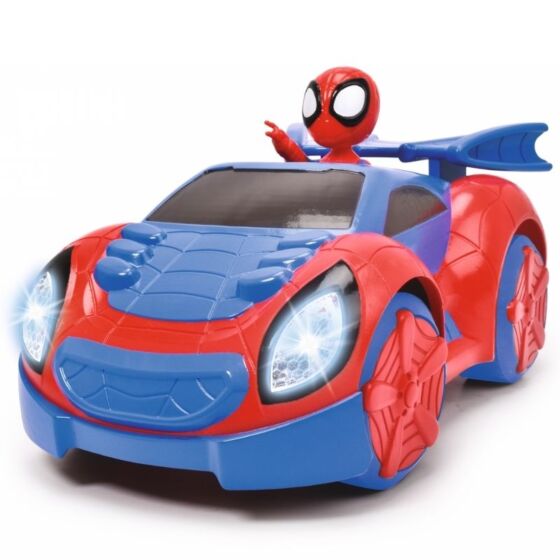 Spidey and His Amazing Friends RC Web Racer radiostyrd bil med ljus och fjärrkontroll