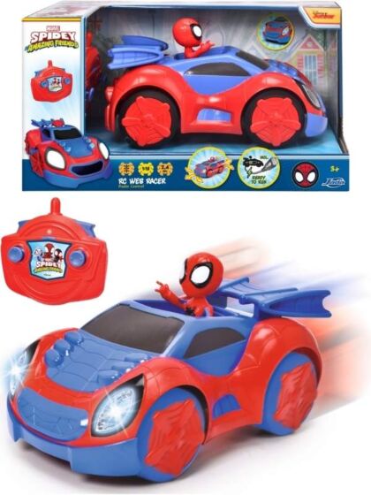 Spidey and His Amazing Friends RC Web Racer radiostyrd bil med ljus och fjärrkontroll