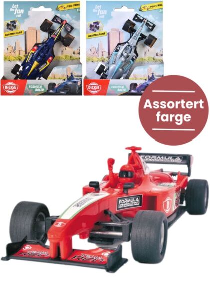 Dickie Toys Formel 1 Racerbil med opptrekksfunksjon - assortert