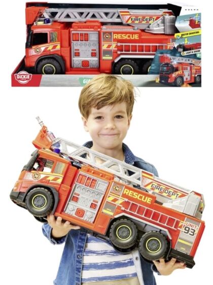 Dickie Toys Volvo FMX brandbil med vattensprut, ljus och ljud - 57 cm