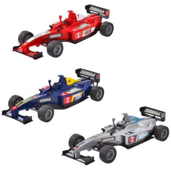 Dickie Toys Formel 1 Racerbil med opptrekksfunksjon - assortert