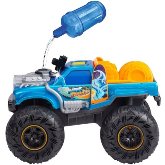 Dickie Toys Wave Runner monstertruck med rök, ljus och ljud - 25 cm