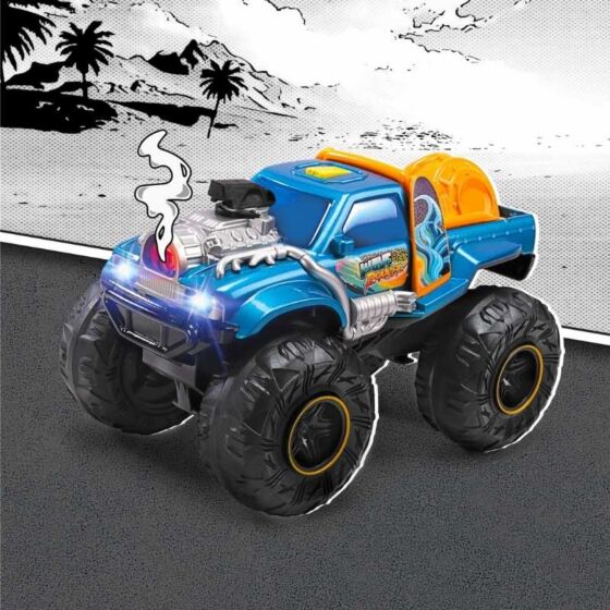 Dickie Toys Wave Runner monstertruck med rök, ljus och ljud - 25 cm