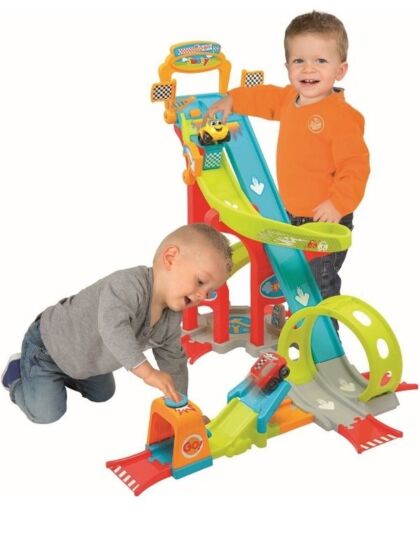 ABC Jump N Fun bilbane med 2 biler - 72 cm