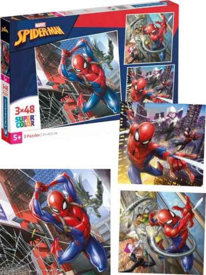 Clementoni SpiderMan puslespill 3x48 brikker