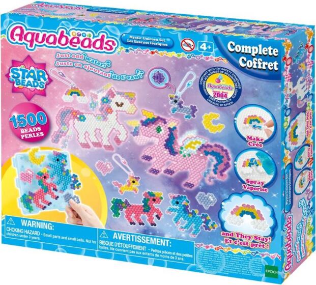 Aquabeads Mystic Unicorn pärlpaket- 1500 vattenpärlor i 24 färger