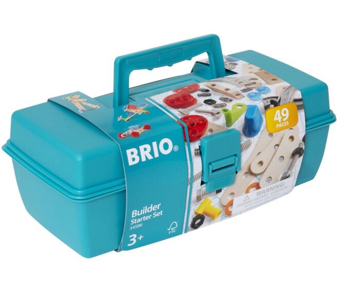 BRIO Builder Startsett 34586 - byggesett i verktøykasse med 49 deler