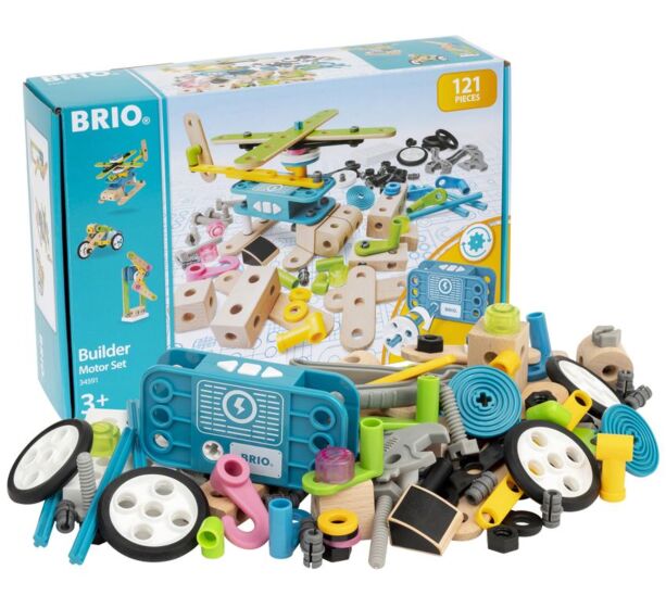 BRIO Builder Motorsæt 34591 - byggesæt med 120 dele og motor