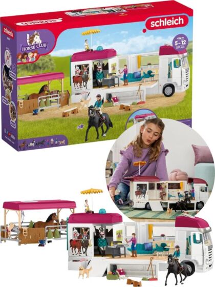 Schleich Horse Club 42619 Hestetransport med figurer og masse tilbehør - 97 deler