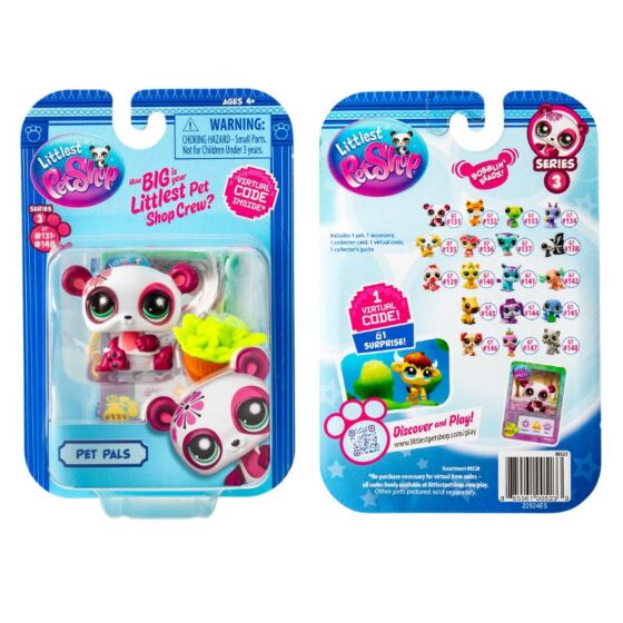 Littlest Pet Shop Serie 3 Pet Pals Overraskelsesfigur med tilbehør og samlekort