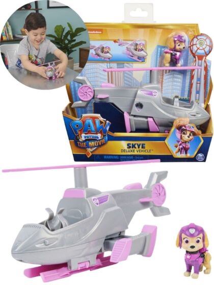 PAW Patrol Movie Deluxe Vehicle - Skye fordon och figur