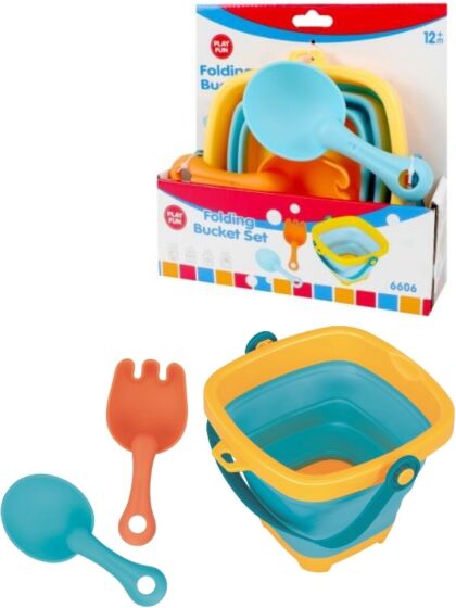 Play Fun Sammenleggbar bøtte med spade og rake