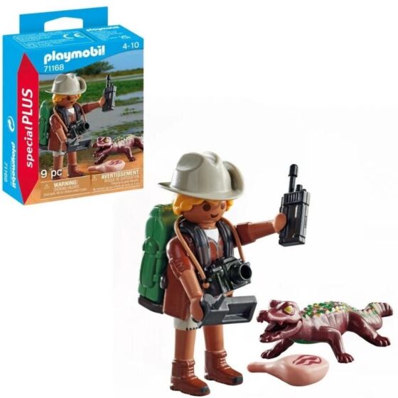 Playmobil Forsker med ung kaiman 71168