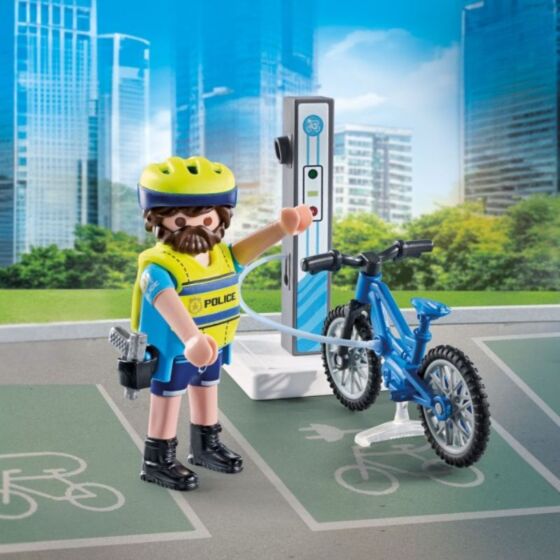 Playmobil City Action Politisykkel med politimann