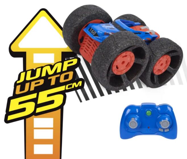Air Hogs Jump Fury RC - radiostyrd bil som kan hoppa upp till 55 cm långt - med mjuka däck