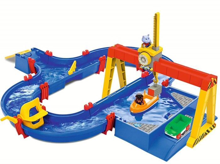 AquaPlay Containerhavn - kanalsystem med stor kran