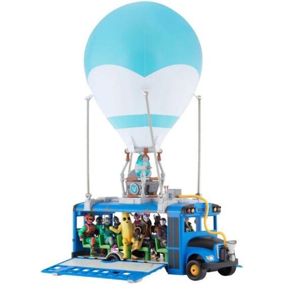 Fortnite Battle Bus leksakset med figur och ljusfunktion